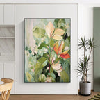 Soft - Toned Floral Bunch Textured Painting On Canvas DS083