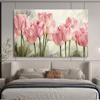 “Pink Tulips” - Realistic Oil Painting On Canvas DKS898