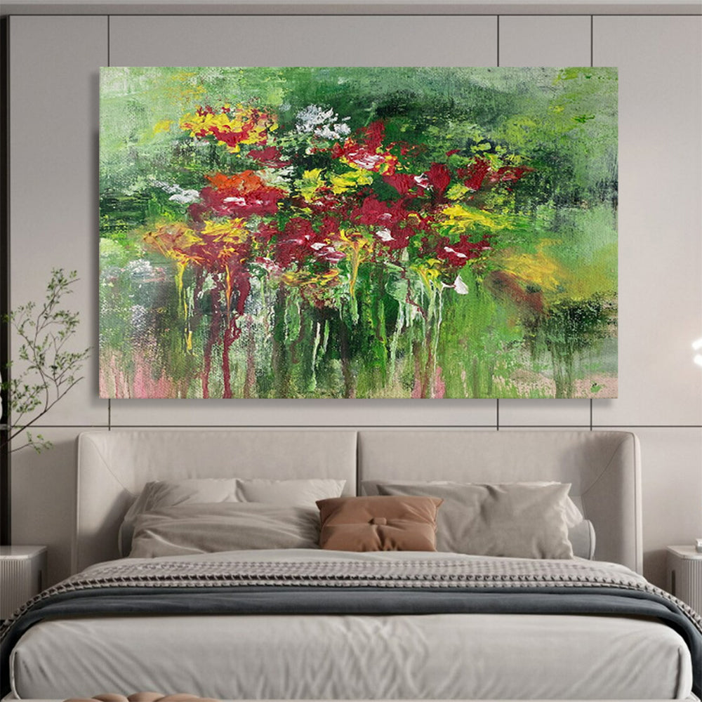 Impressionistic Floral Abstract Painting On Canvas DKS014
