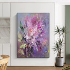 Vibrant Lilac Bouquet, Fauvist Floral, Matisse - Bold Color, Painting On Canvas PT2109