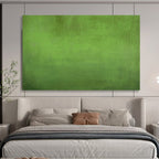 “Vibrant Green Textured Field” - Color Field - Painting On Canvas PT1792