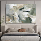 “Green - Grey Abstract Tapestry” Abstract Painting On Canvas DKS240