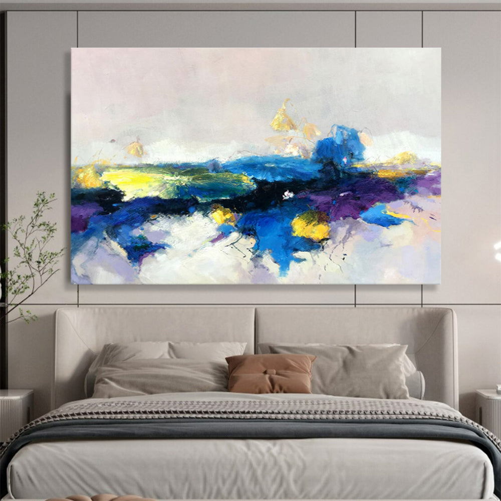 “Colorful Abstract Landscape” - Abstract Painting On Canvas DKS531