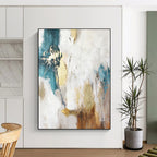 “Elegant Abstract with Gold Accents” - Abstract Luxury Painting On Canvas PT1924