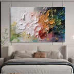 “Textured Floral Duo” - Colorful Abstract Flowers, Palette Knife Flower Painting On Canvas DKS700