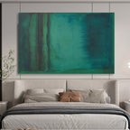 “Teal Gradient Abstract” - Gradient Abstract Painting, Perfect for Spa & Bedroom DKS615