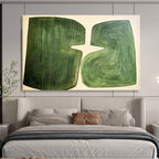 “Green Organic Abstract Forms” - Organic Abstract Painting, Perfect for Garden Room & Yoga Studio DKS620