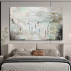 “Abstract Beach Scene with Figures” - Impasto Seascape - Painting On Canvas PT1774