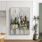 “Cityscape Impasto” Painting On Canvas PT1451