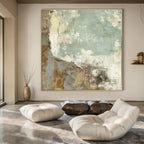 Earthy Tones with Weathered Textures "Aged Patina" Abstract Painting On Canvas PS1267