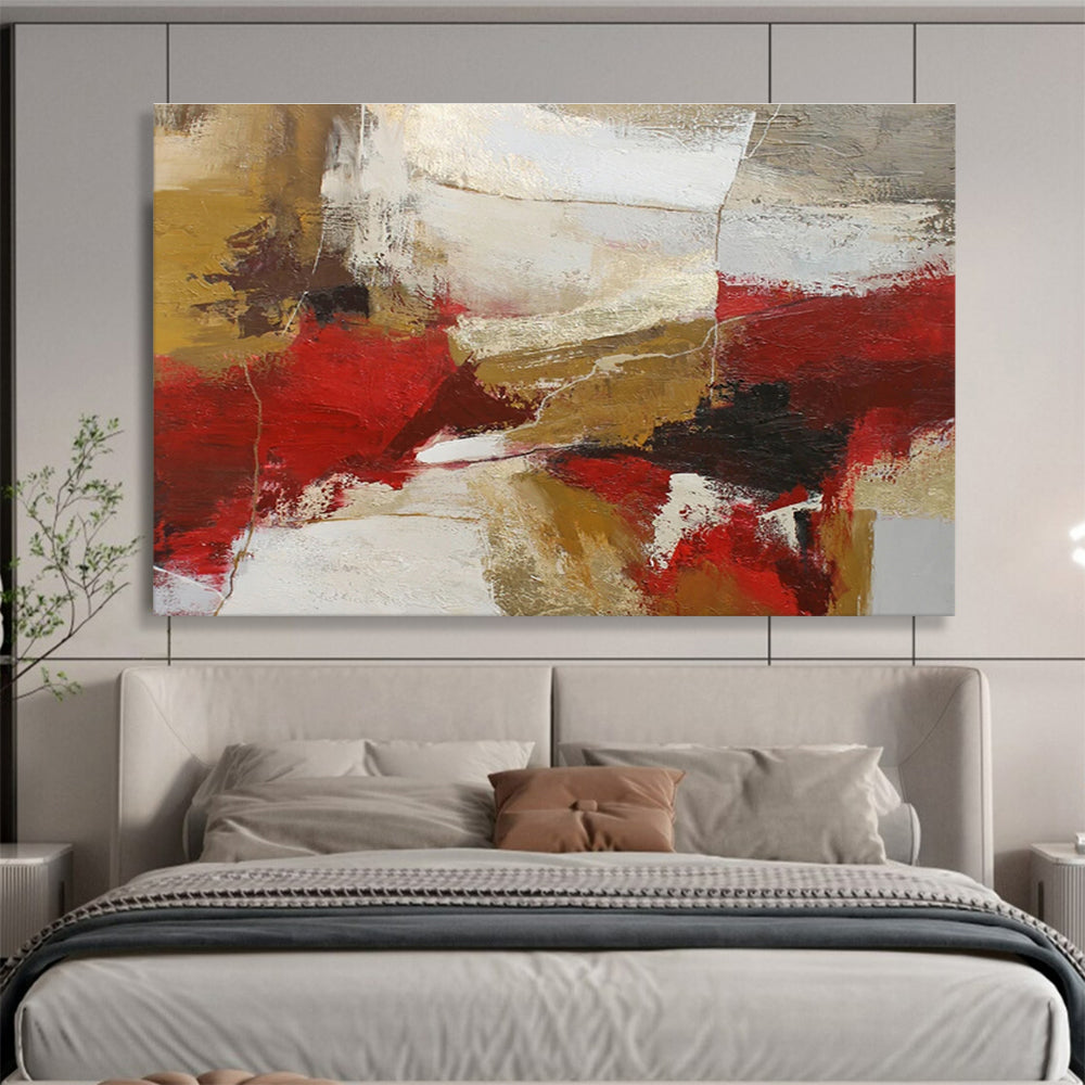 “Bold Color Block Abstraction” - Abstract Expressionist Painting On Canvas DKS506