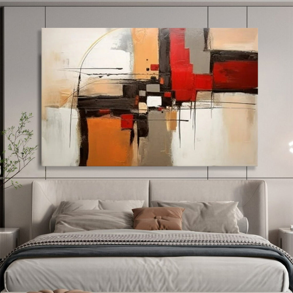“Dynamic Geometric Abstraction” - Abstract Oil Painting on Canvas PT1508