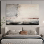 Neutral Tones Abstract Landscape Painting On Canvas DKS046