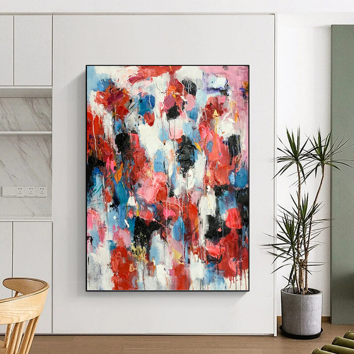 “Color - Drip Abstract Chaos” - Abstract, Emotion - Charged Painting On Canvas PT1585