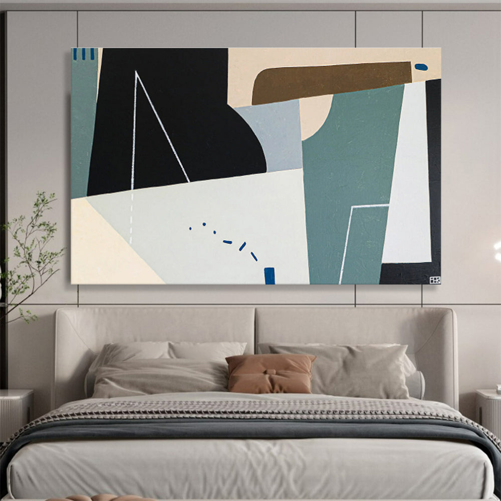 “Minimalist Geometric Abstract” - Abstract Painting On Canvas DKS553