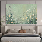 Wildflower Serenity - Wildflower Field Oil Painting, Suited for Spa & Guest Room DKS668