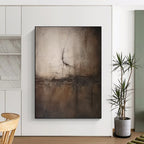 “Dark Textured Abstract” - Moody Abstract Painting On Canvas DS357