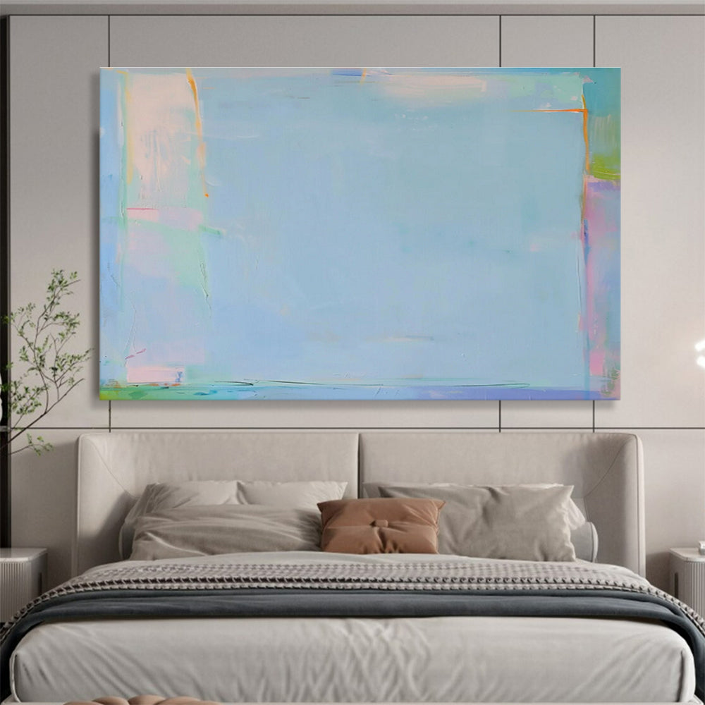 “Soft Pastel Minimalism” - Subtle Abstract Painting On Canvas DKS492