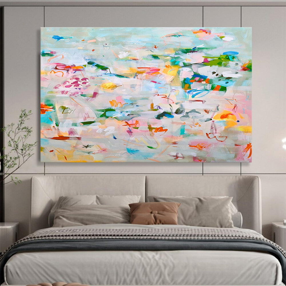 Colorful Eclectic Abstract Painting On Canvas DKS036