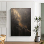 “Dark Textured Abstract” - Abstract, Dramatic - Styled Painting On Canvas PT1663