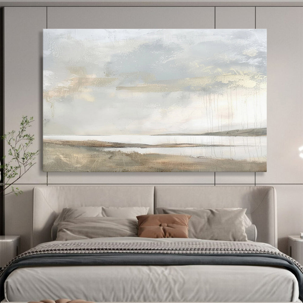 “Ethereal Lakeside Landscape” Landscape Painting On Canvas DKS249