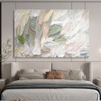 “Teal, Gold, and Pink Abstract Fusion” Abstract Painting On Canvas DKS261