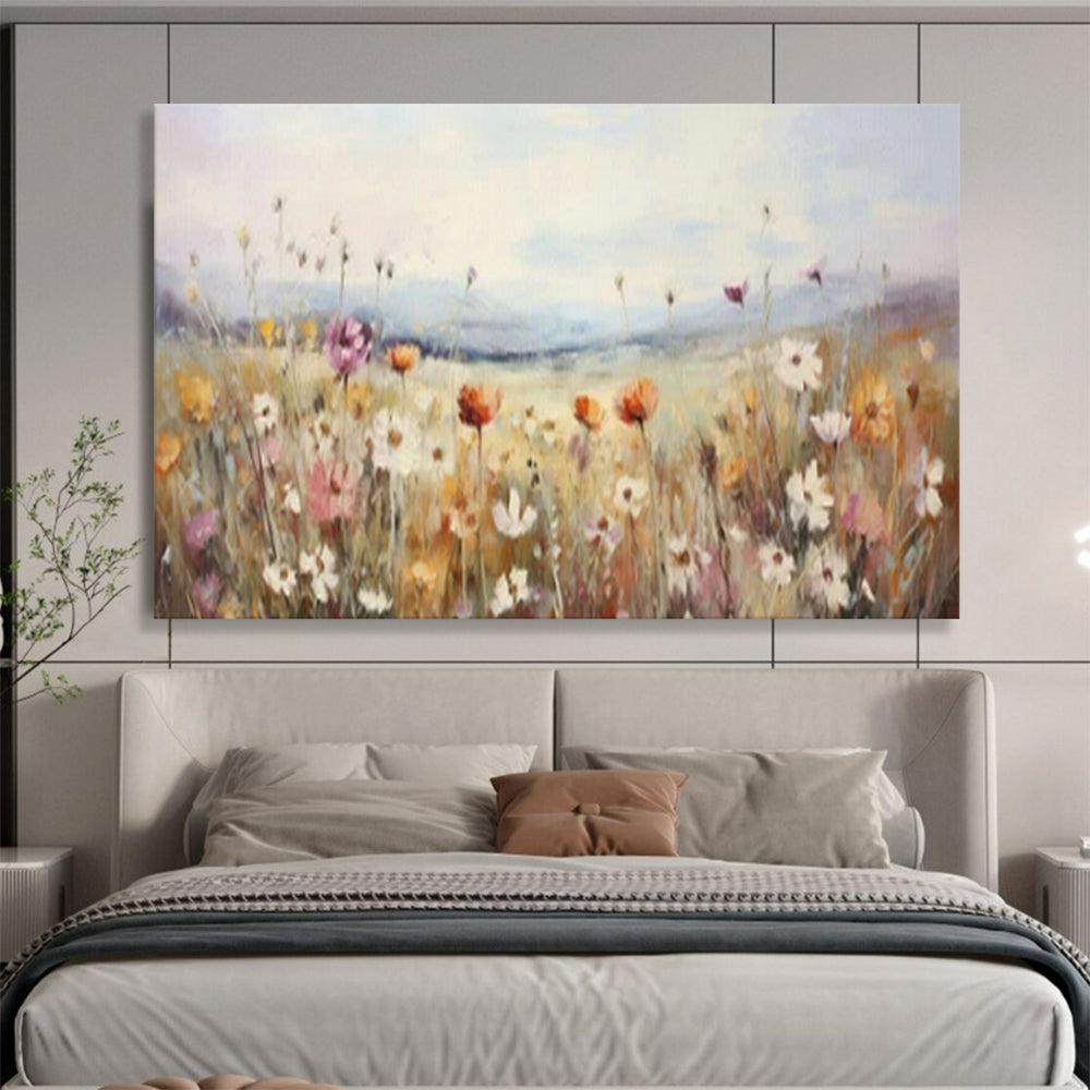 “Colorful Blooms & Meadow Vistas” - Impressionist Floral - Painting On Canvas PT1699