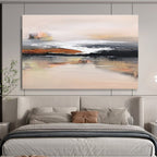 “Soft - Toned Coastal Abstract” - Textured Oil Painting on Canvas DKS914