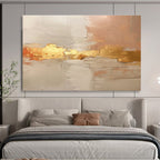 “Blush and Gold Abstract Textures” - Textured Abstract Painting, Fits Bedroom & Dressing Room DKS617