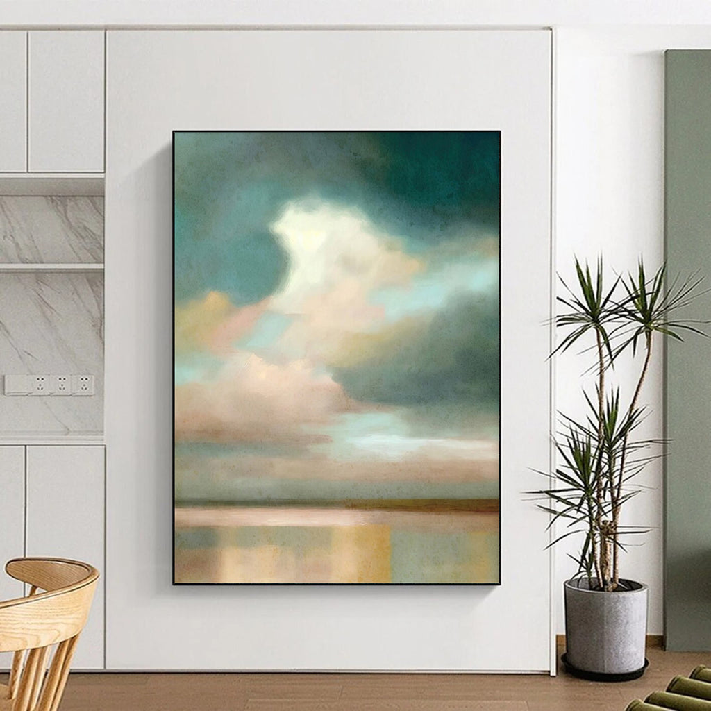 “Soft Sky Abstract” - Impressionist - Inspired Painting On Canvas PT1357