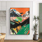 Colorful Mountain Landscape Painting On Canvas DS092