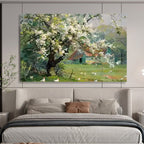 “Spring Blossom Farm” - Impressionistic Rural Painting On Canvas PT215