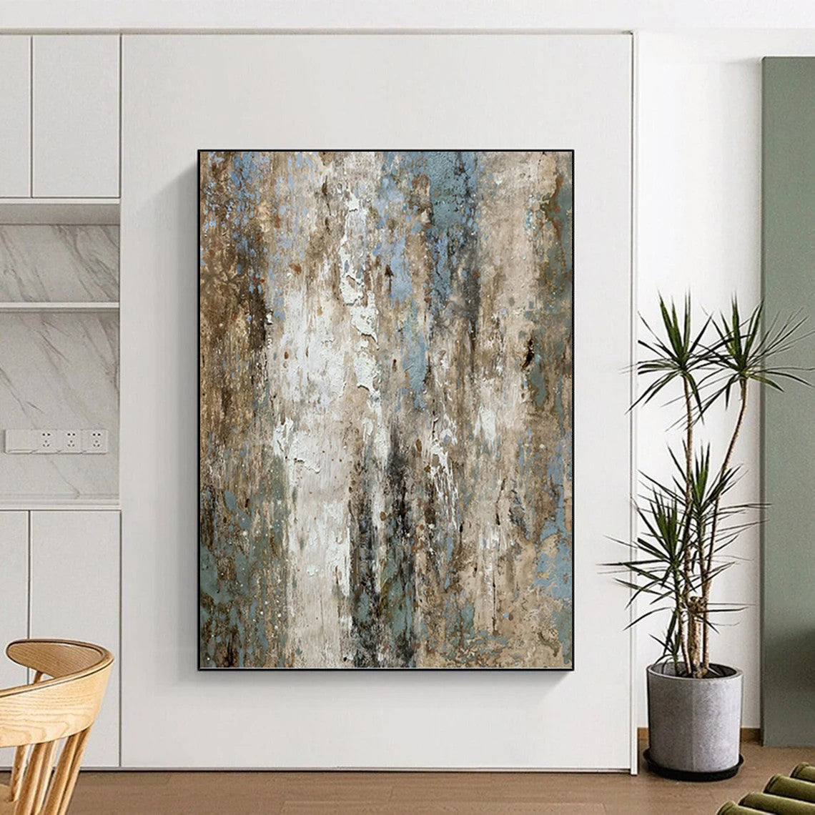 “Textured Rustic Abstract” - Earthy, Weathered - Look Painting On Canvas PT1531
