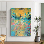 “Colorful Abstract Drip” - Vibrant Acrylic Painting On Canvas PT2167