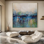 Colorful with Blurred Horizons "Dreamy Dusk" Abstract Landscape Painting On Canvas PS1120
