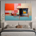 “Dynamic Abstract Interior” - Abstract Interior Painting, Great for Urban Loft & Art Gallery DKS640