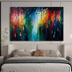 “Colorful Raindrop Abstract” - Abstract Expressionist Painting On Canvas DKS867