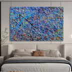 “Colorful Web of Lines” - Abstract Line Art - Painting On Canvas PT1726