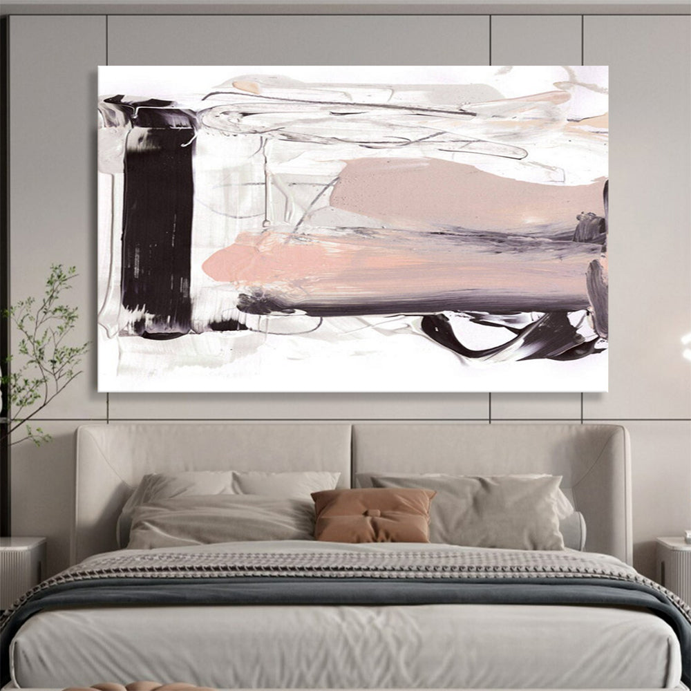 “Soft Neutral Abstract Layers” - Calm Abstract Painting On Canvas PT143