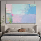 “Pastel Color Blocks” - Soft Abstract Painting On Canvas DKS481