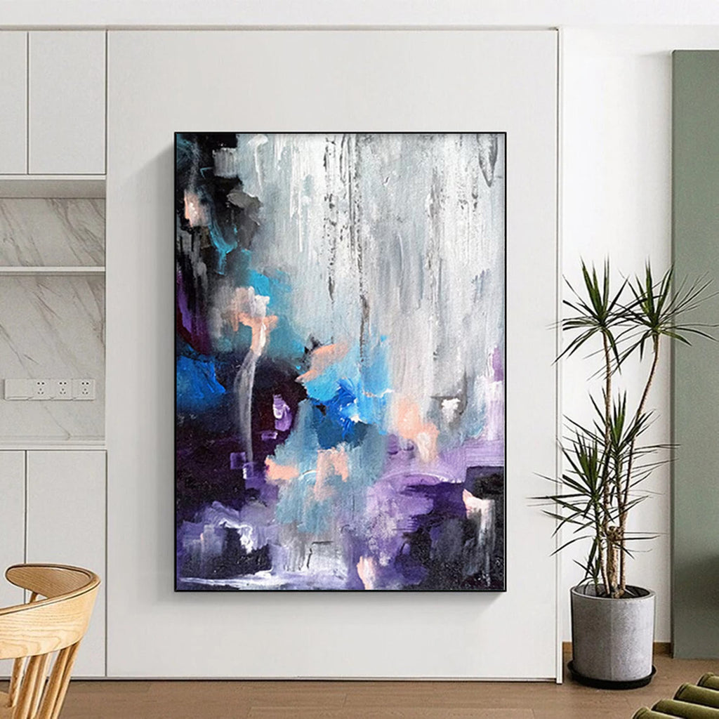 “Cool Tones Abstract” - Ethereal Abstract Painting On Canvas PS0069