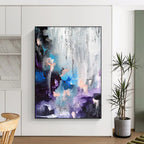 “Cool Tones Abstract” - Ethereal Abstract Painting On Canvas PS0069
