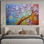 “Van Gogh - Inspired Blossom Tree” - Textured Floral Painting On Canvas PT217