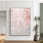 “Blush - Gray Abstract Texture” - Minimalist Abstract Painting On Canvas PS0050