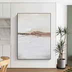 “Neutral - Toned Textured Landscape” - Landscape, Subtle - Styled Painting On Canvas PT1678