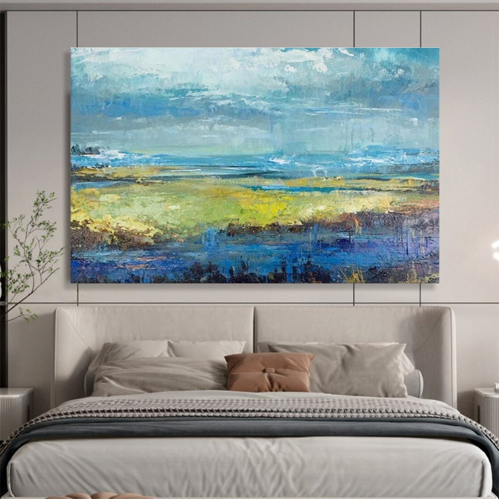“Abstract Coastal Landscape” Landscape Painting On Canvas DKS190