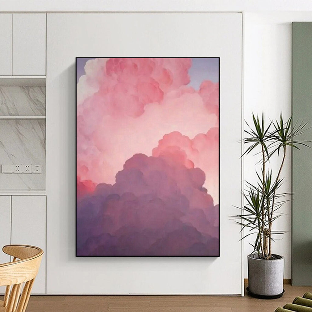 “Pink - Purple Cloudscape” - Dreamy Cloud Painting On Canvas PT1981