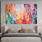 “Colorful Dot Abstract Explosion” - Lively Abstract Painting On Canvas PT158