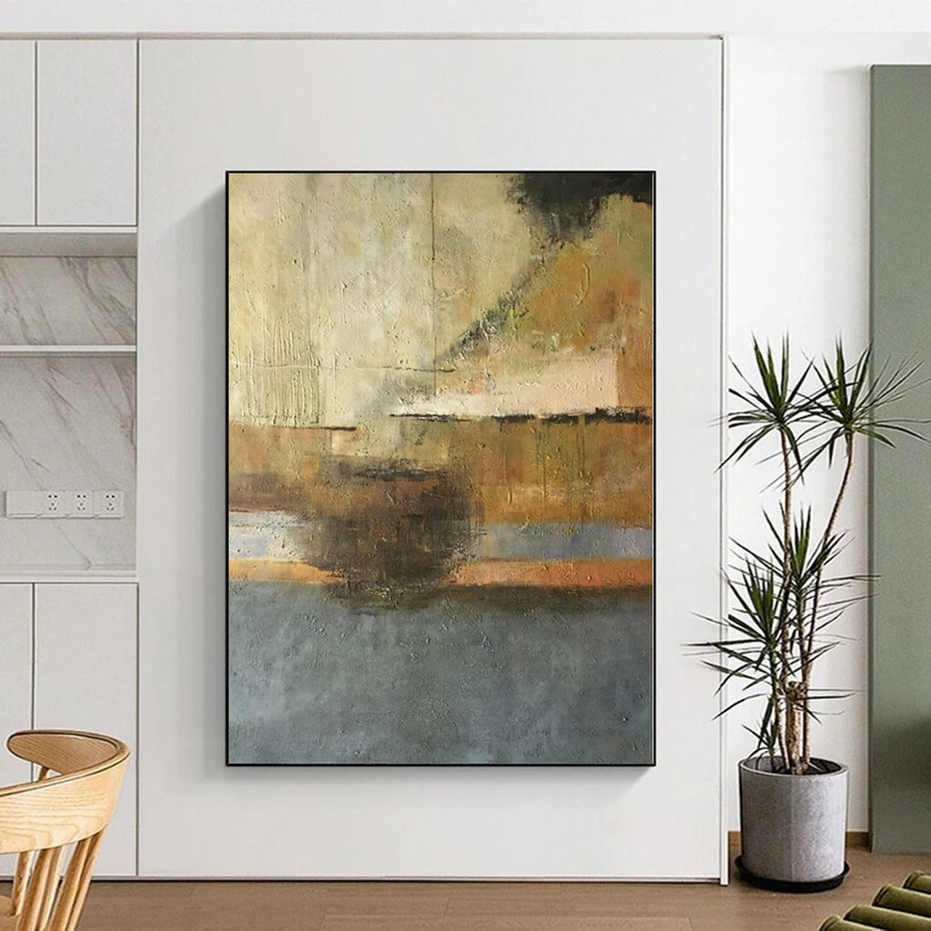 “Earth Toned Abstract with Subtle Shapes” - Minimalist Abstract Painting On Canvas PS0288