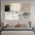 “Neutral Textured Abstraction” - Minimalist Abstract Painting On Canvas DKS504